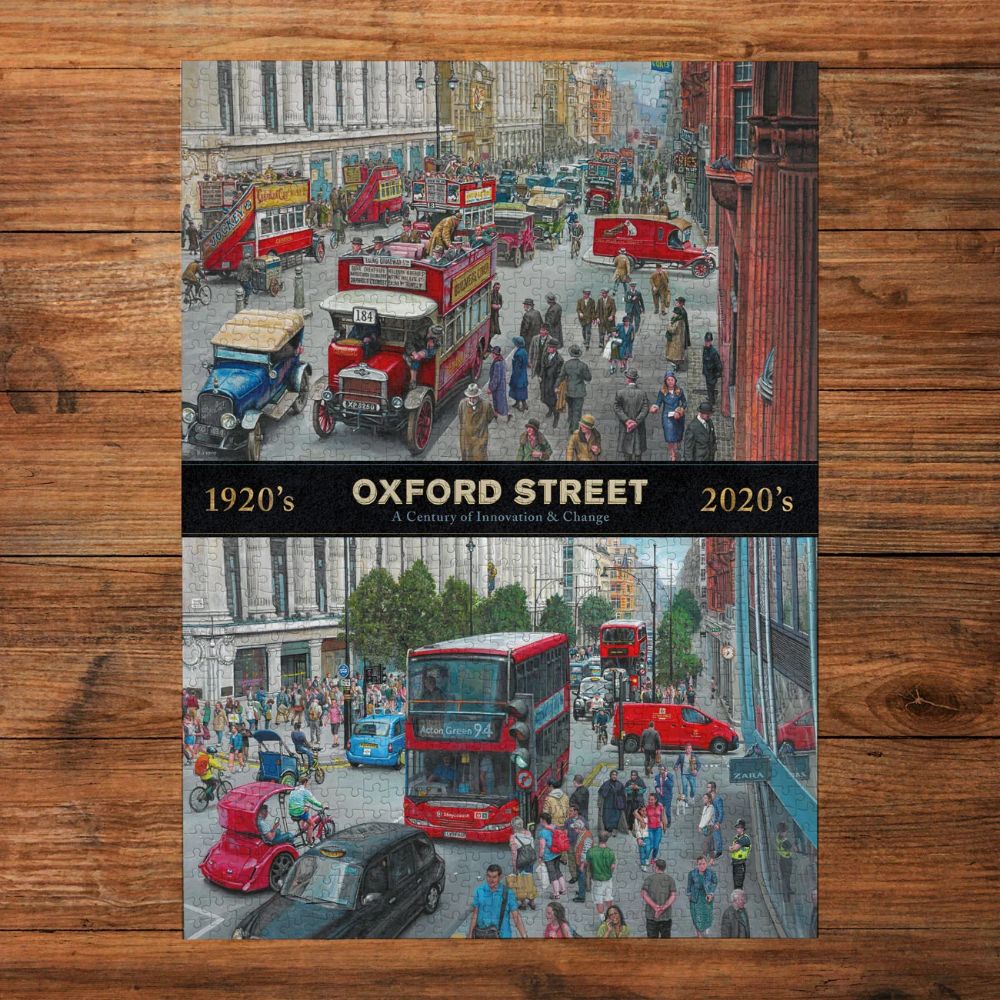Gibsons Games Oxford Street Through The Decades 1000 Piece Jigsaw Puzzle