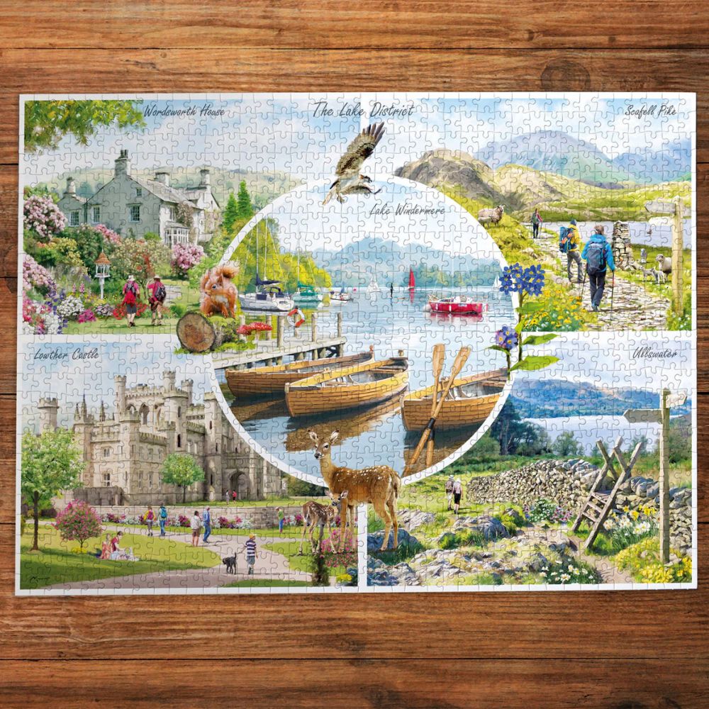 Gibsons Games The Lake District 1000 Piece Jigsaw Puzzle - Old Railway Line Garden Centre
