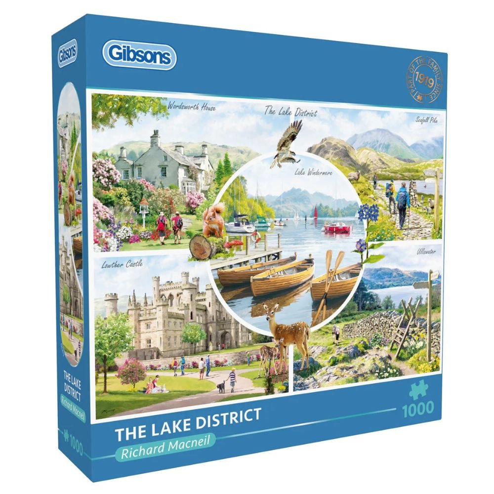 Gibsons Games The Lake District 1000 Piece Jigsaw Puzzle - Old Railway Line Garden Centre