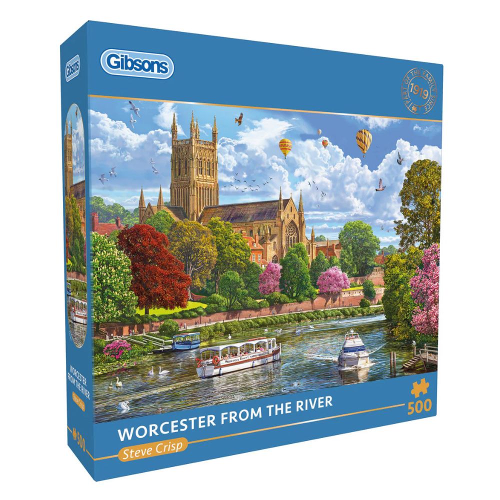 Gibsons Games Worcester From The River 500 Piece Jigsaw Puzzle