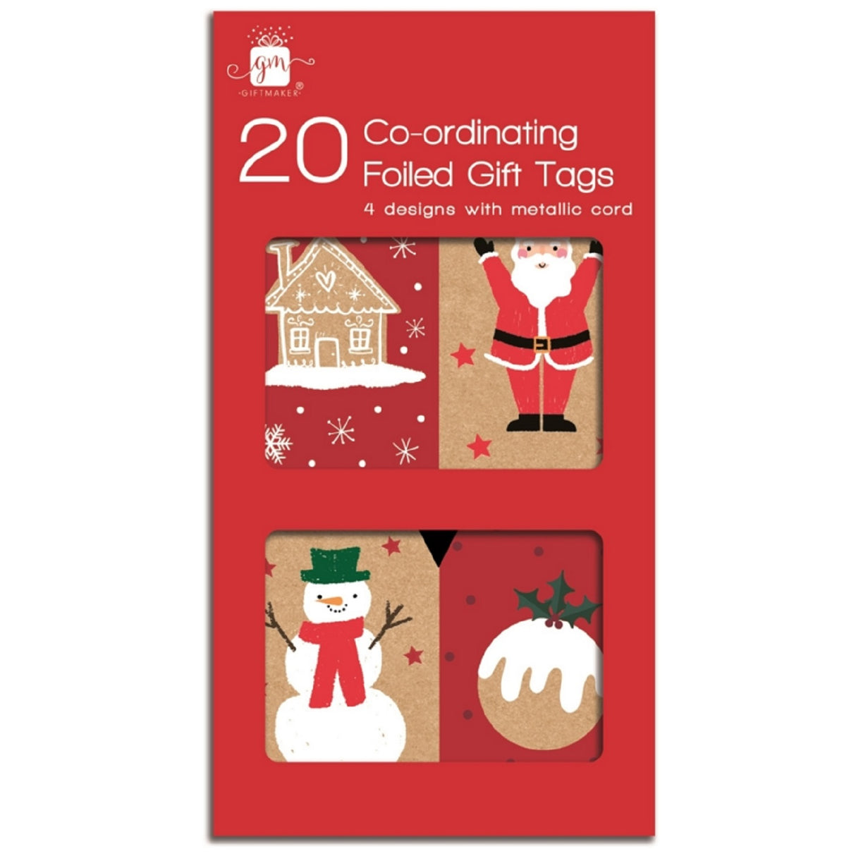 Gift Maker 20 Festive Kraft Gift Tags