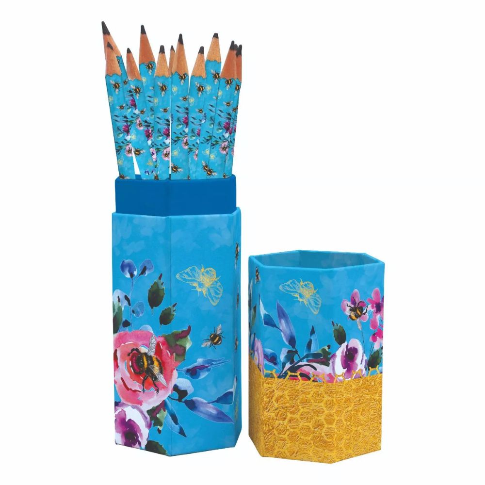 Gifted Stationery Queen Bee Pencil Set with Case