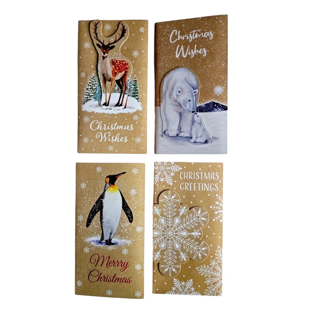 Giftmaker 3D Layered Hand Crafted Money Wallets - Pack of 4