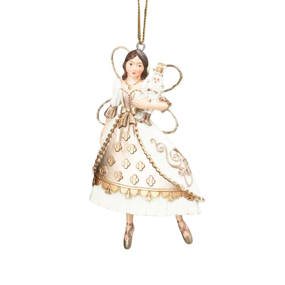 Gisela Graham 10cm Resin Fairy Nutcracker Hanging Decoration