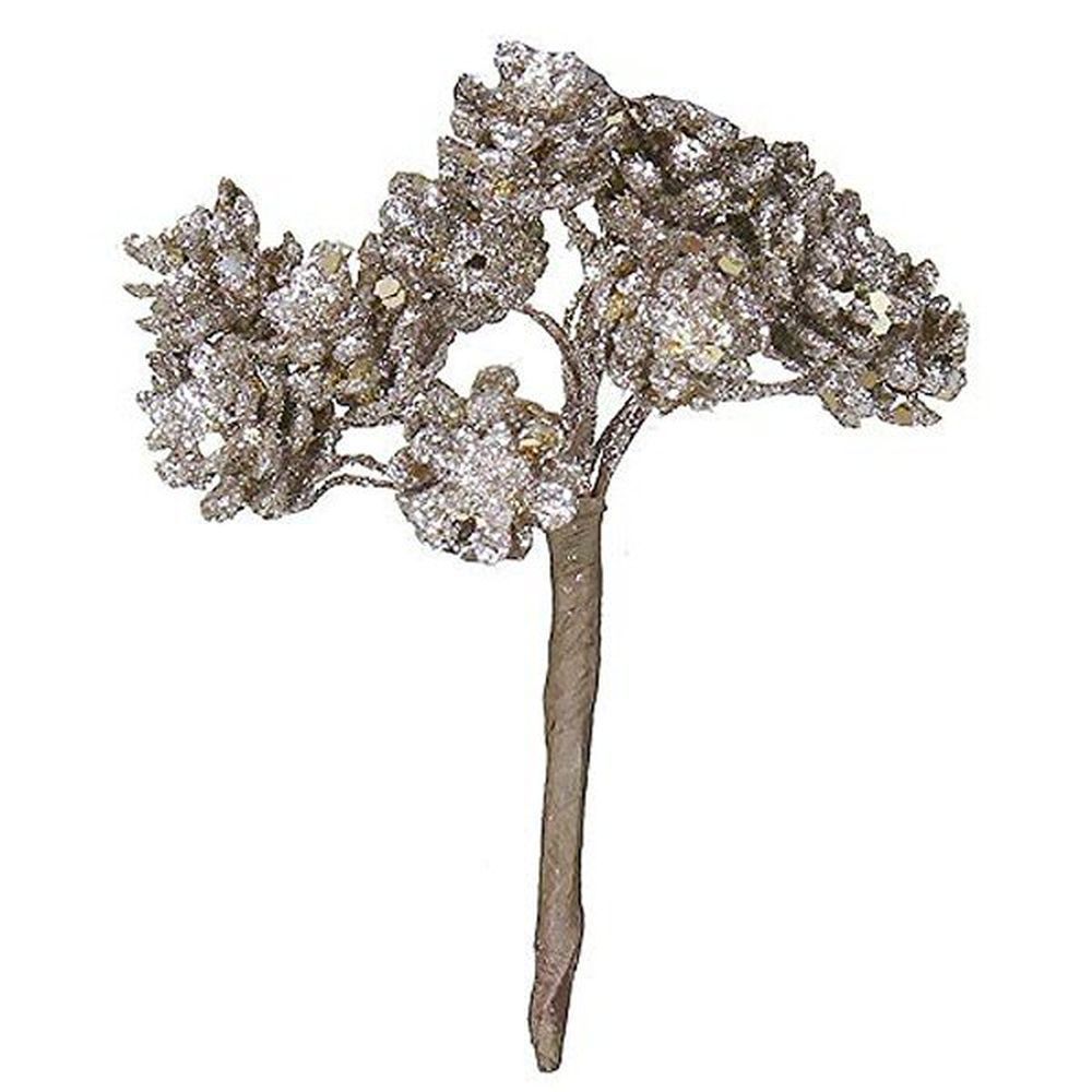 Gisela Graham 13cm Pale Gold Mini Cone Pick