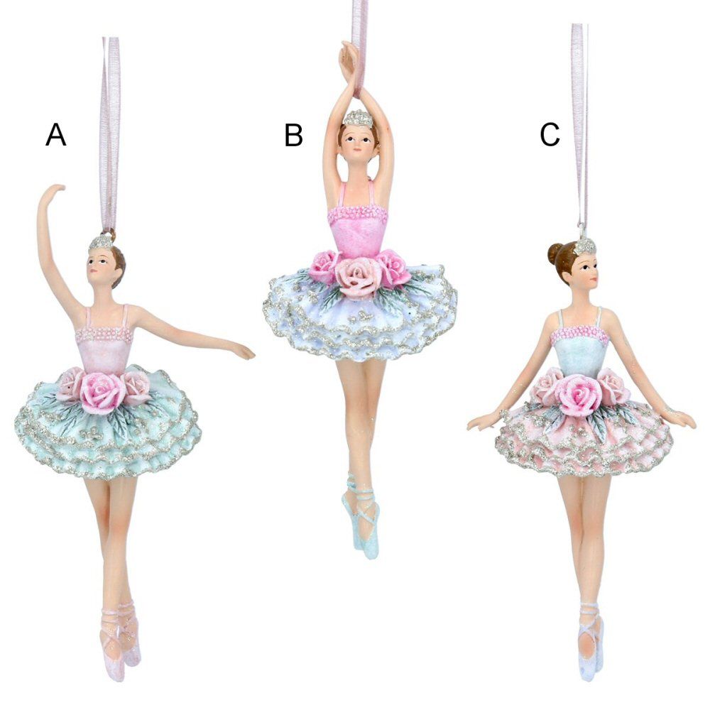 Gisela Graham 15cm Pastel Ballerina Hanging Decoration (Choice of 3)