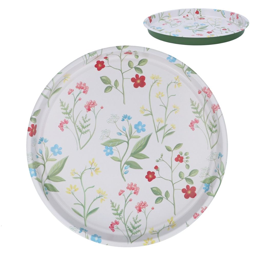 Gisela Graham 33cm Meadow Metal Tray
