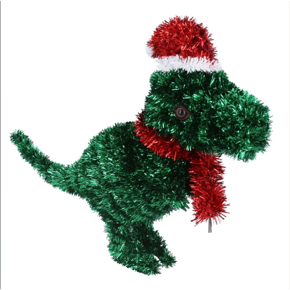 Gisela Graham 38.5cm Tinsel T-Rex Ornament