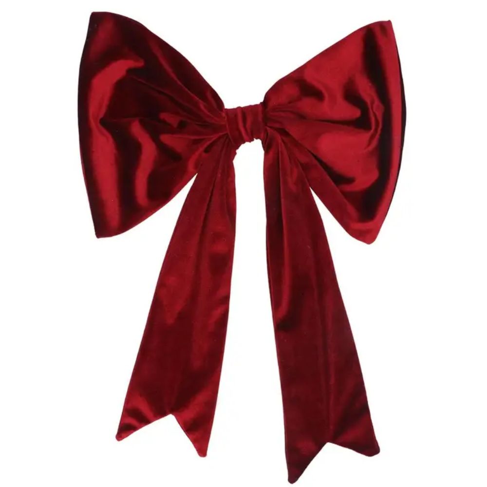 Gisela Graham 48cm Burgundy Velvet Bow