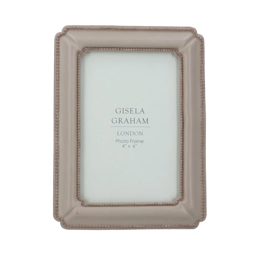 Gisela Graham 4x6" Taupe Classic Photo Frame