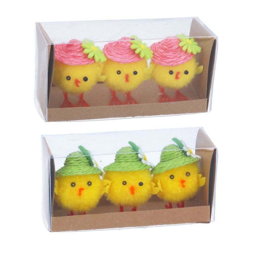 Gisela Graham 5cm Box of Chicks Decoration (Choice of 2)