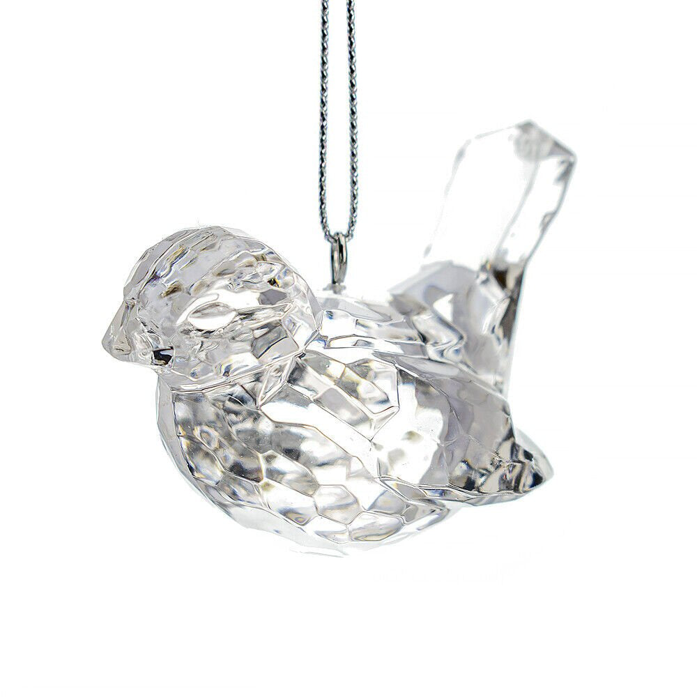Gisela Graham 6cm Acrylic Crystal Dove Hanging Decoration