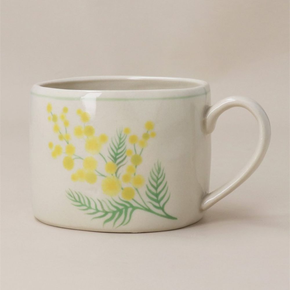 Gisela Graham 7cm Stoneware Mimosa Mug