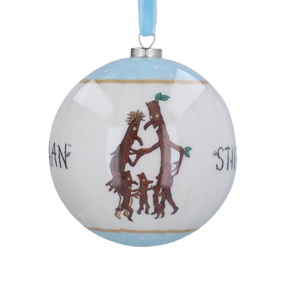 Gisela Graham 8cm Stick Man Bauble - White