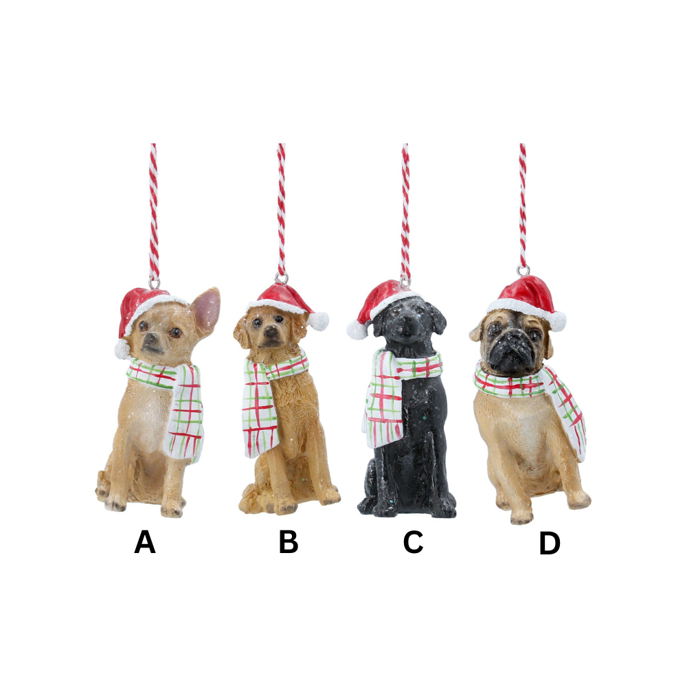 Gisela Graham Resin 9cm Christmas Dogs (Choice of 4)