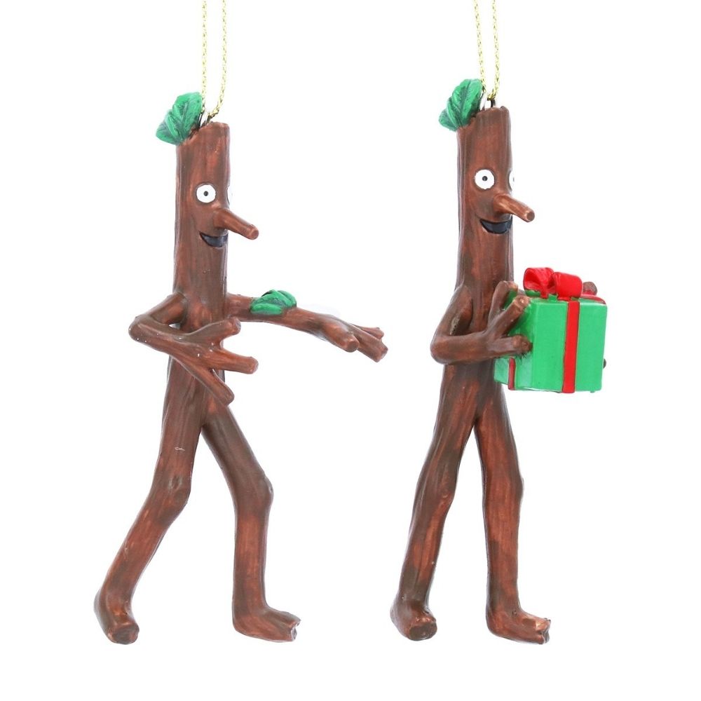 Gisela Graham 9cm Resin Stick Man Hanging Decoration - (Choice of 2)