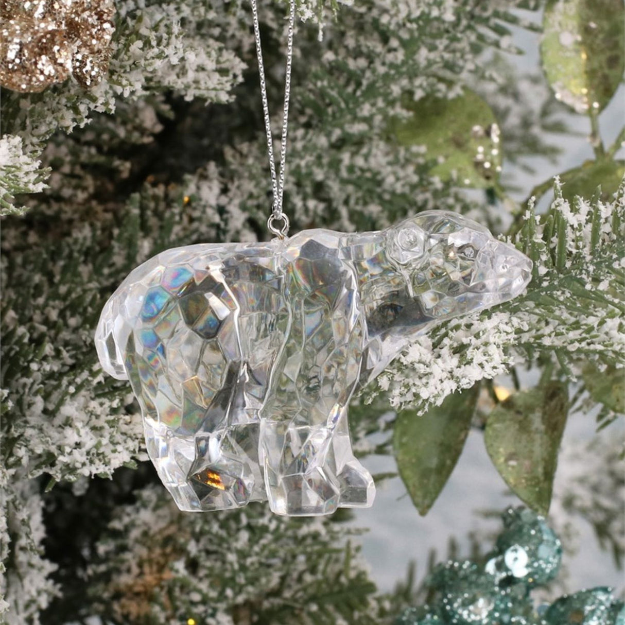 Gisela Graham Acrylic Polar Bear Hanging Decoration