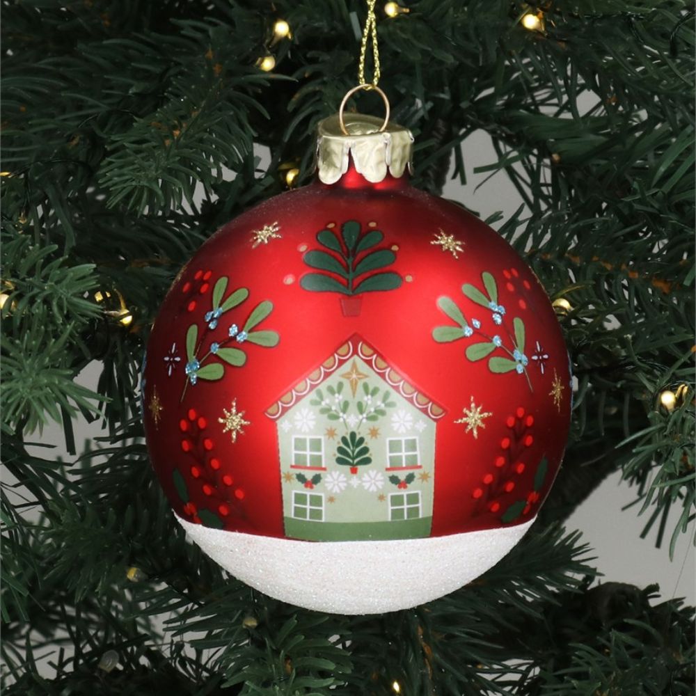 Gisela Graham Bauble - Red Alpine House