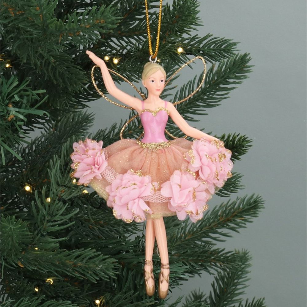 Gisela Graham Dusky Pink Floribunda Fairies (Choice of 2)