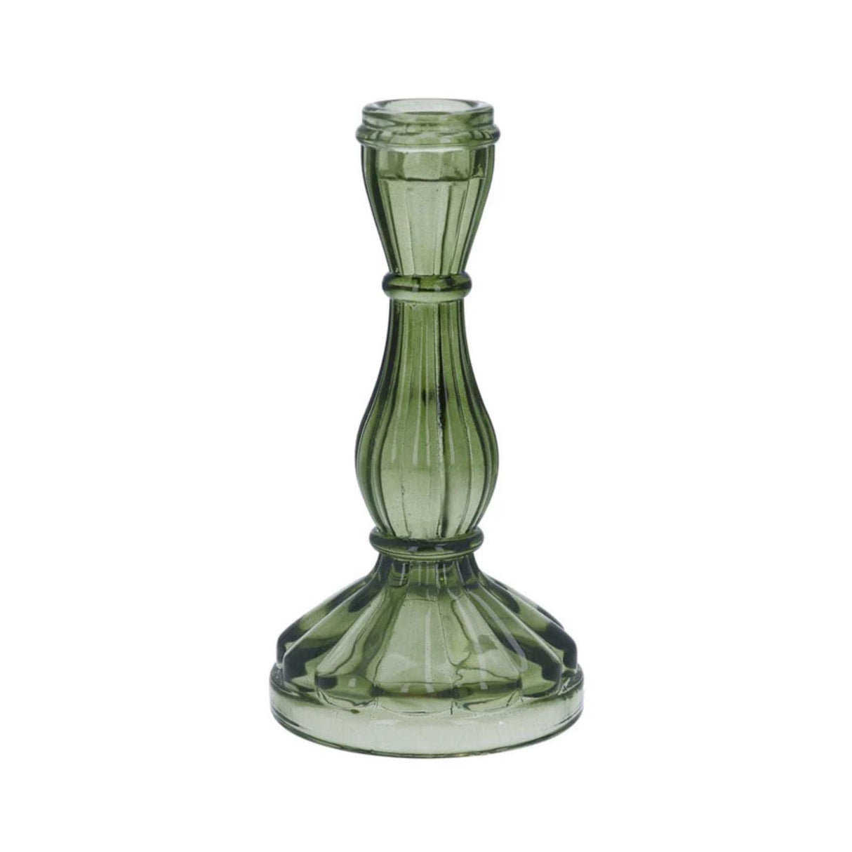Gisela Graham Green Hourglass Candlestick - Large - Old Railway Line Garden Centre