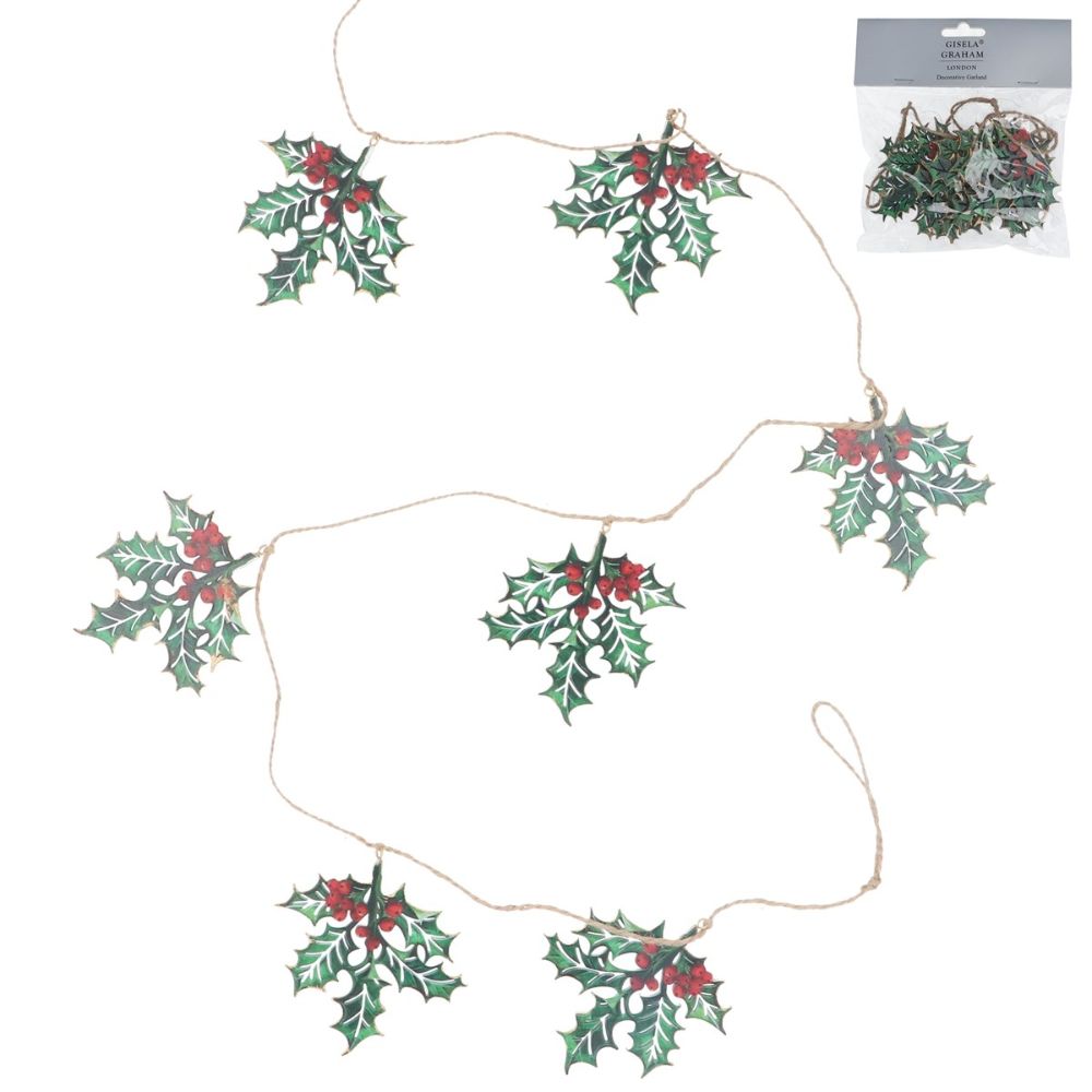 Gisela Graham Holly String Garland