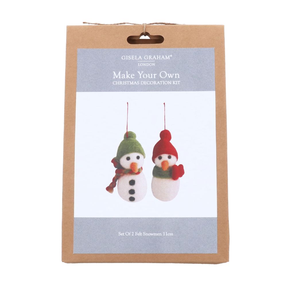 Gisela Graham Make Your Own Snowmen Kit, Pack of 2