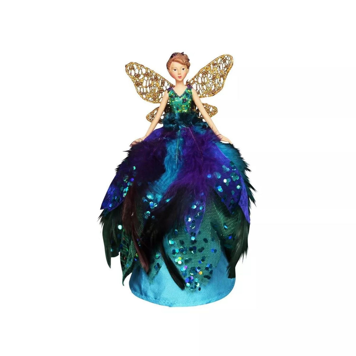 Gisela Graham Resin Angel Tree Topper - Blue