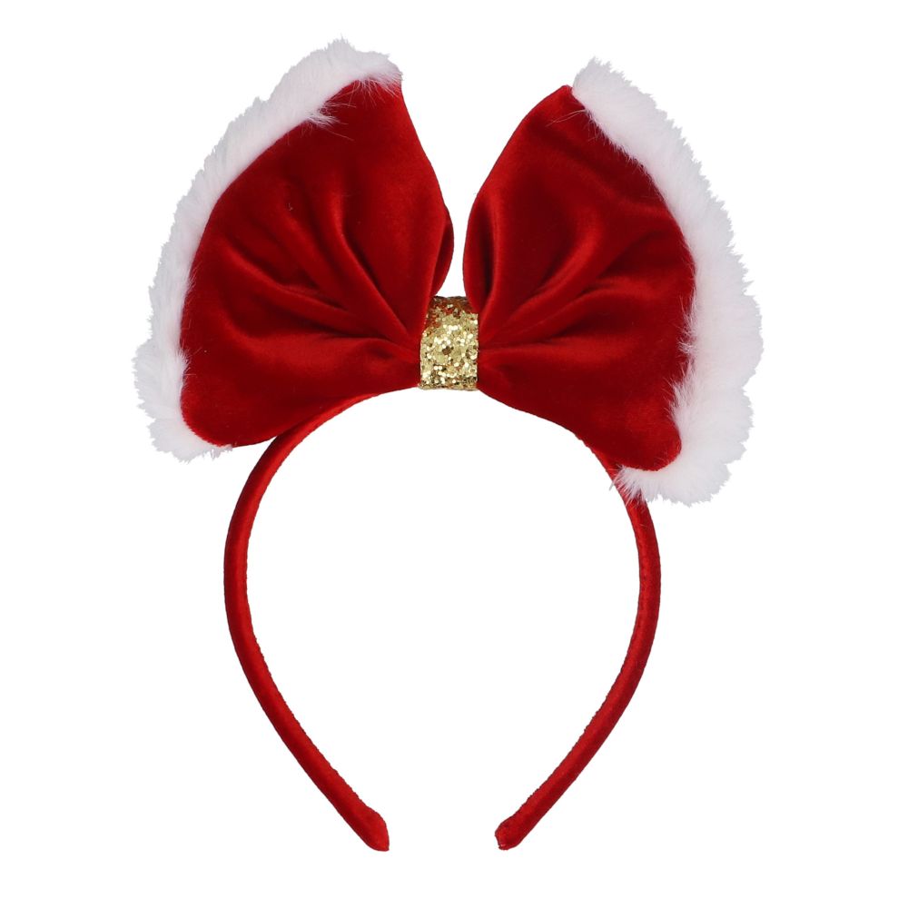 Gisela Graham Santa Bow Headband - 22cm