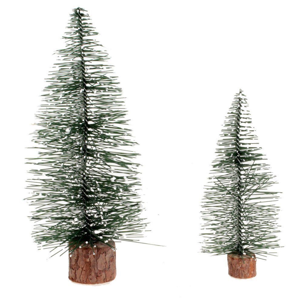 Gisela Graham Set of 2 Artificial Frosted Pine Trees