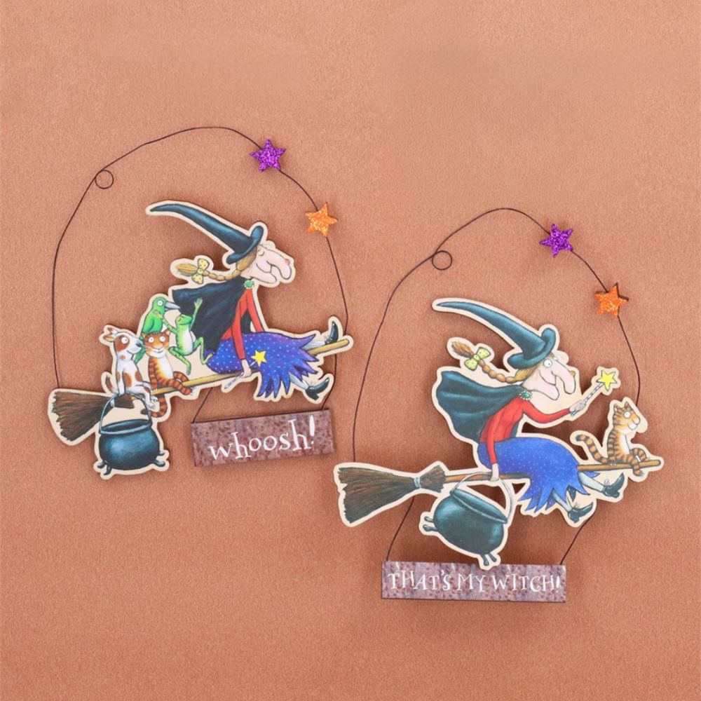 Gisela Graham Hanging Decorations - Room on the Broom Witch (Choice of 2)