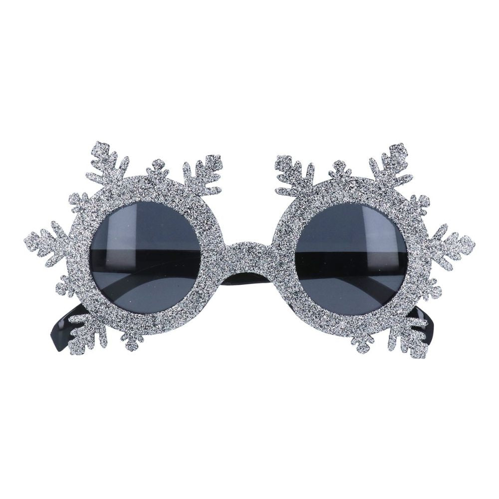 Gisela Graham Silver Glittery Snowflake Glasses
