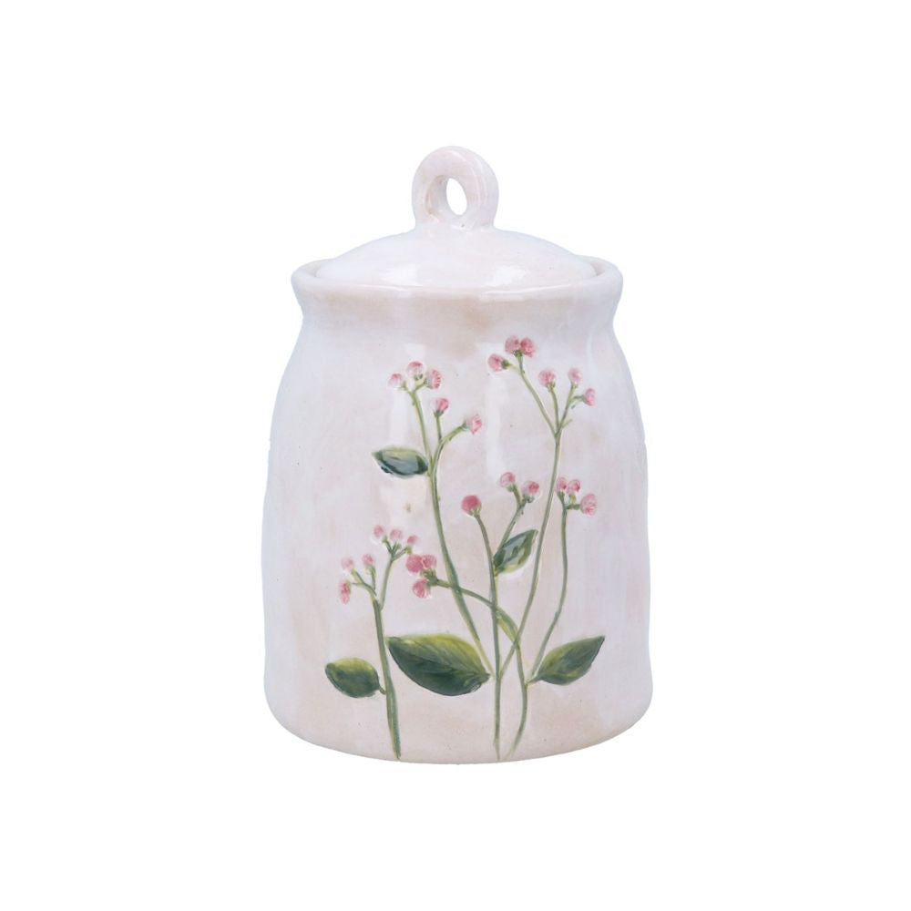 Gisela Graham Stoneware Small Meadow Storage Jar