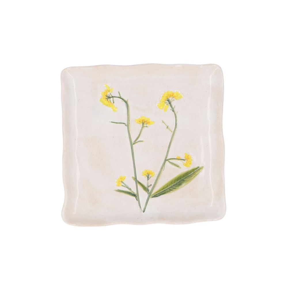 Gisela Graham 16cm Stoneware Square Side Plate