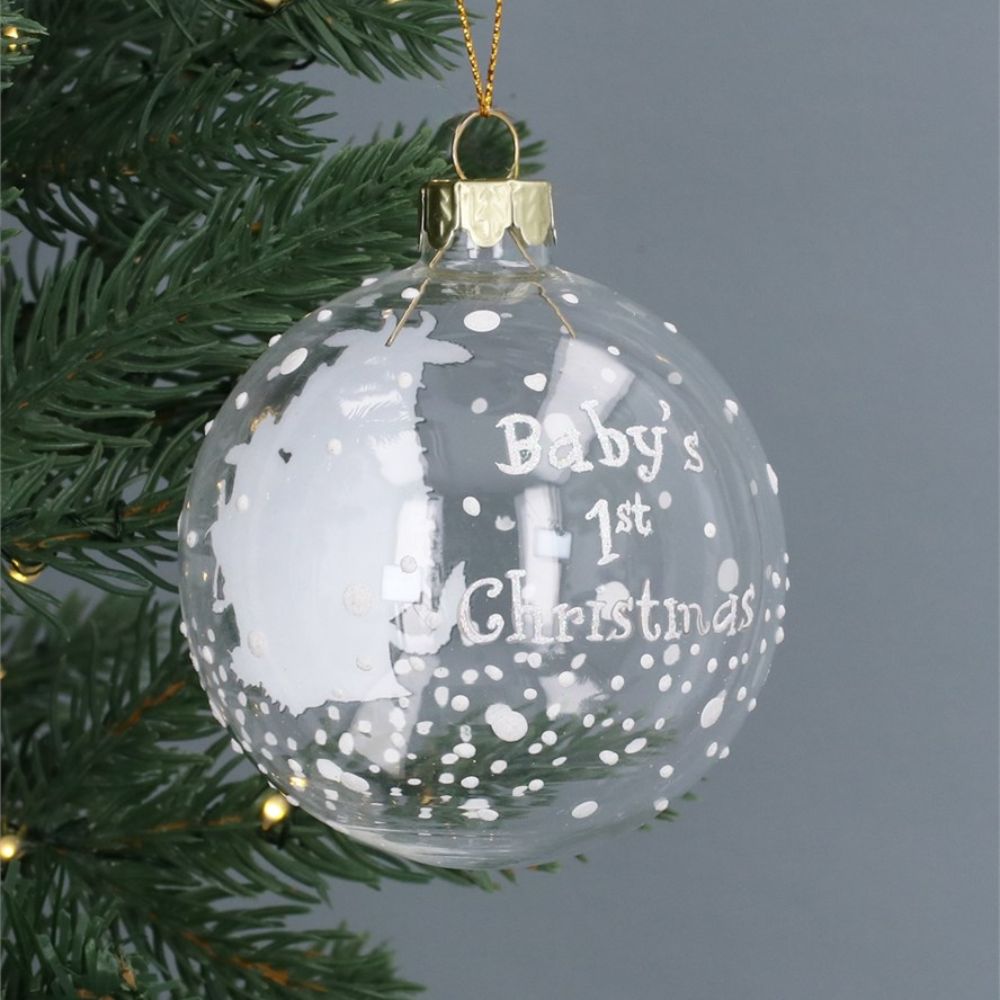 Gisela Graham The Gruffalo & Child Babys 1st Christmas Bauble - Clear