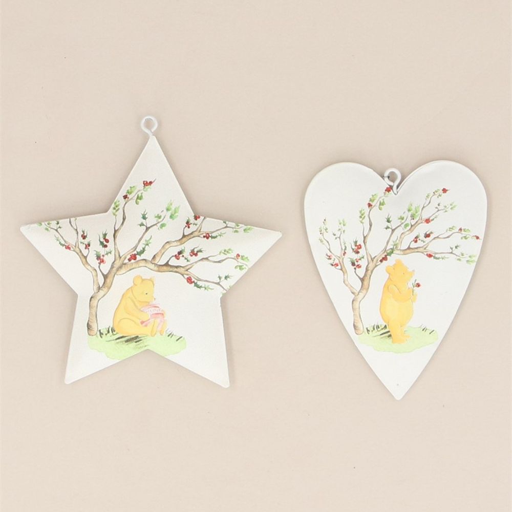 Gisela Graham Winnie-The-Pooh & Piglet Star or Heart (Choice of 2)