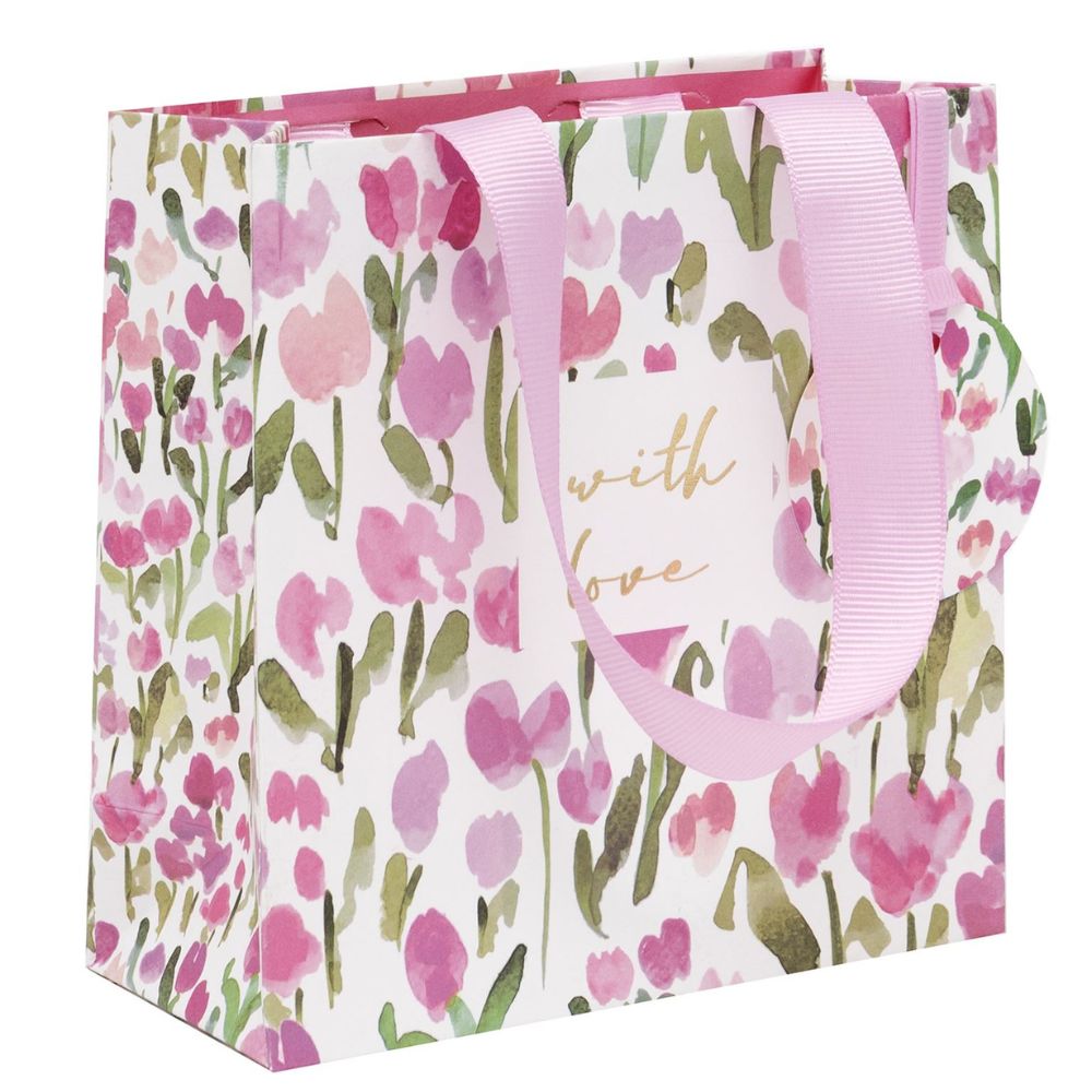 Glick Small 'With Love' Gift Bag, Tulip Tales
