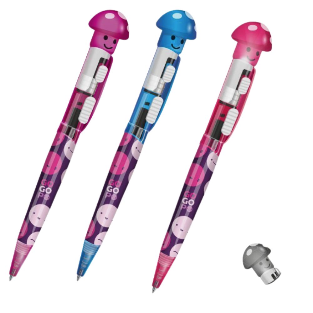 Gogopo Light Up Mushroom Pen (Choice of 3)