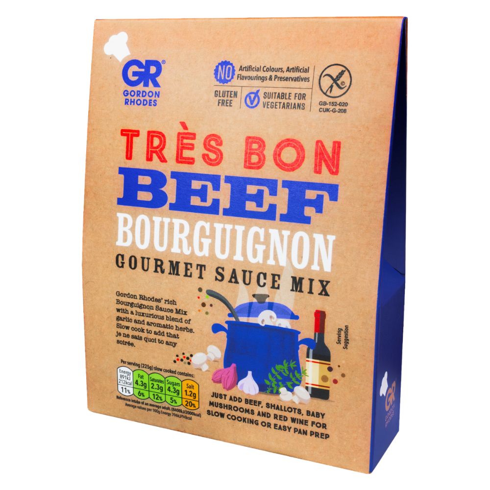 Gordon Rhodes 75g Très Bon Beef Bourguignon Gourmet Sauce Mix