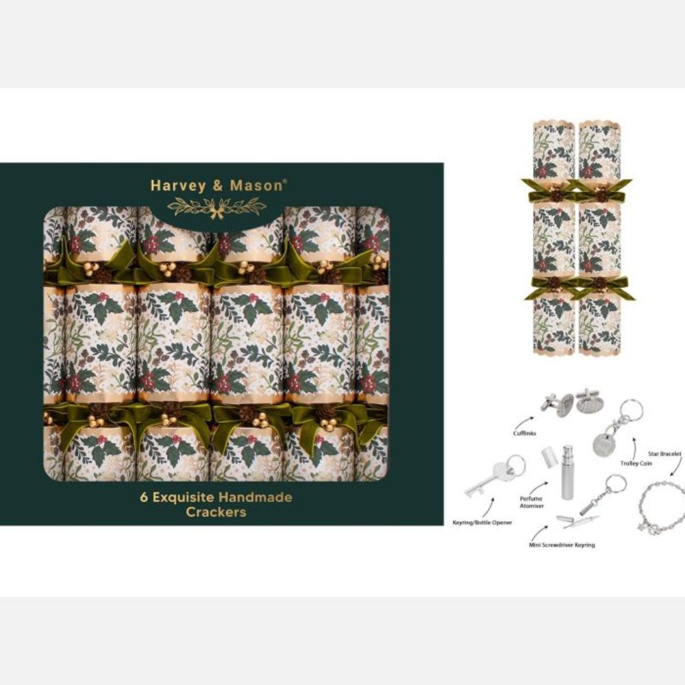 Harvey & Mason 13" Exquisite Green Foliage Crackers