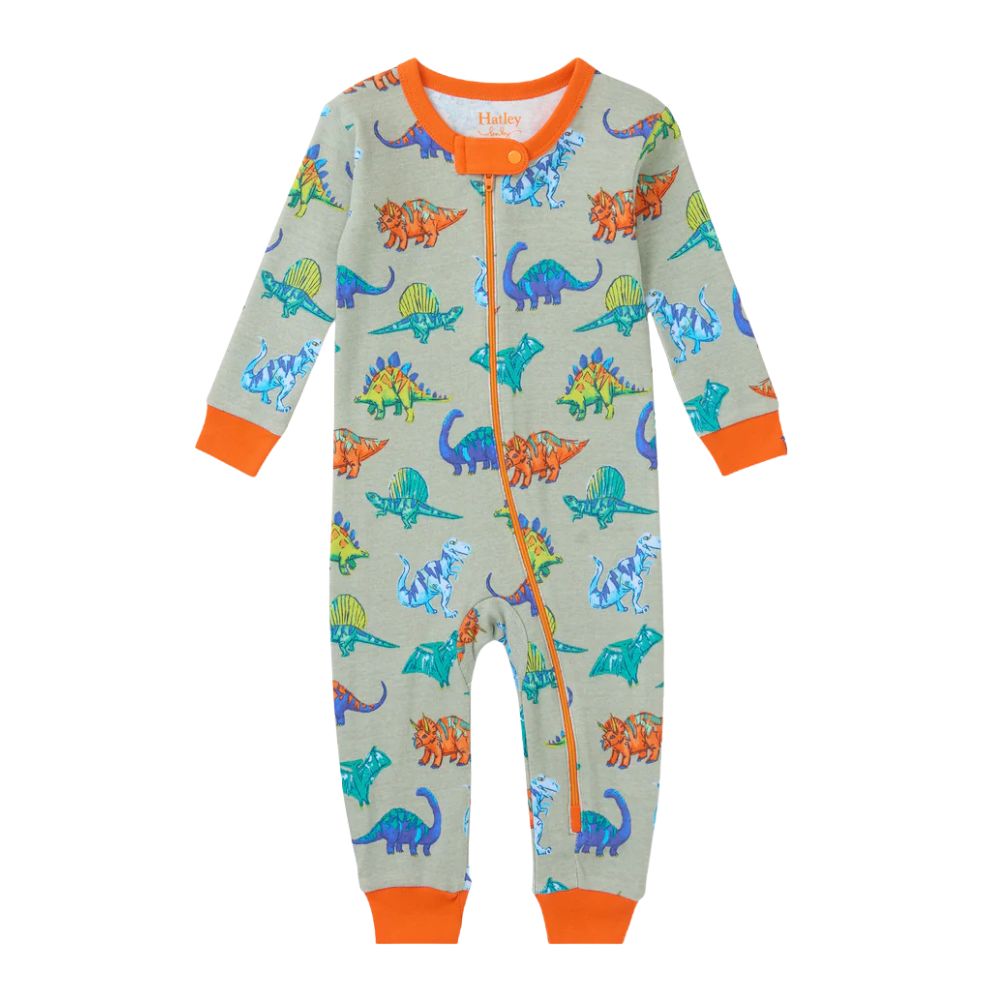 Hatley Dino Party Cotton Romper - Age 3-6 Months