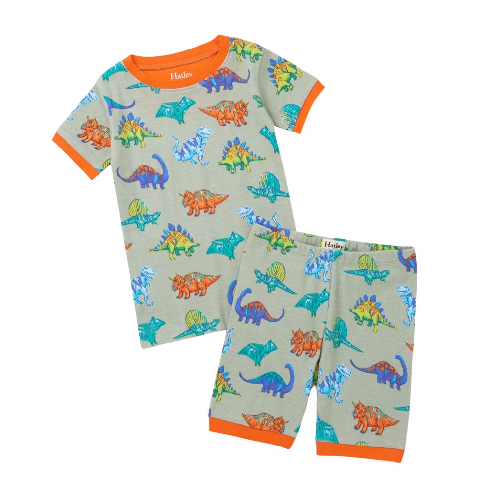 Hatley Dino Party Cotton Short Pajama Set - Age 5