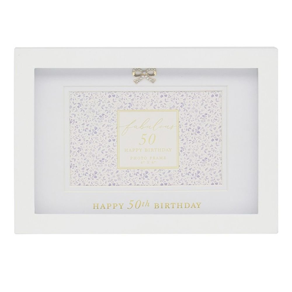 Hearts Design 4x6 50th Birthday Photo Frame - Old Railway Line Garden Centre
