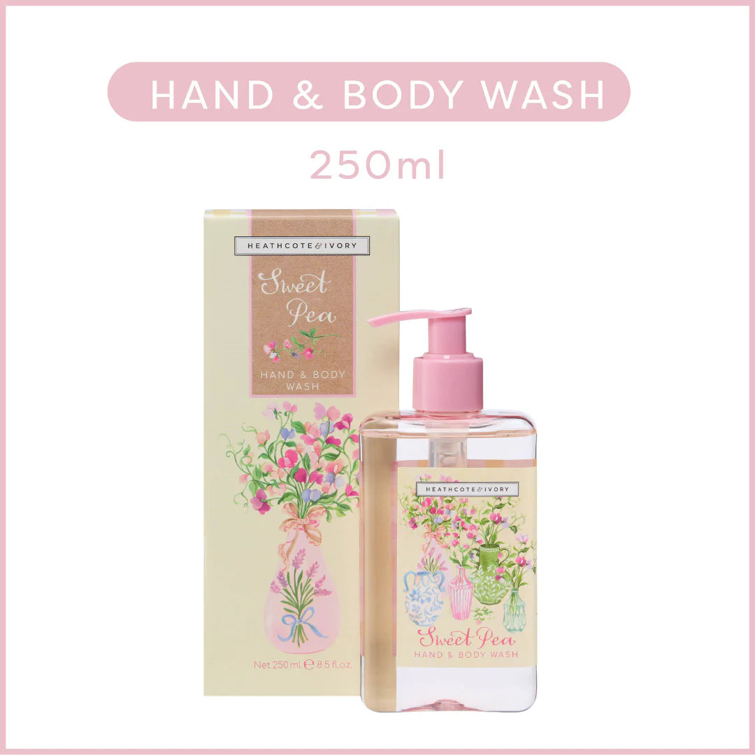 Heathcote & Ivory 250ml Sweet Pea Hand & Body Wash
