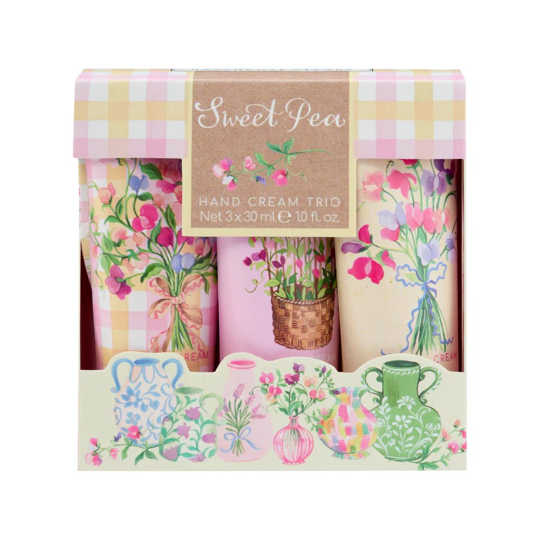 Heathcote & Ivory 30ml Sweet Pea Hand Cream Trio Set - Old Railway Line Garden Centre