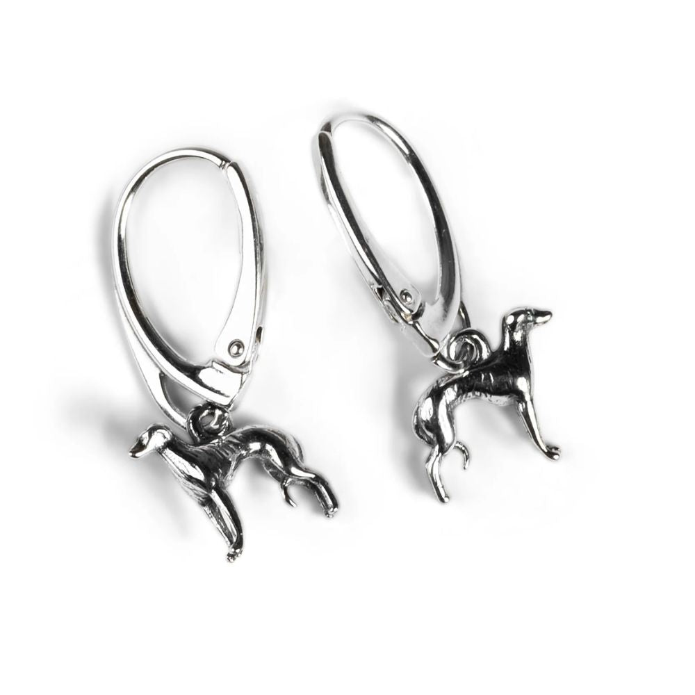 Henryka Miniature Greyhound Hook Earrings