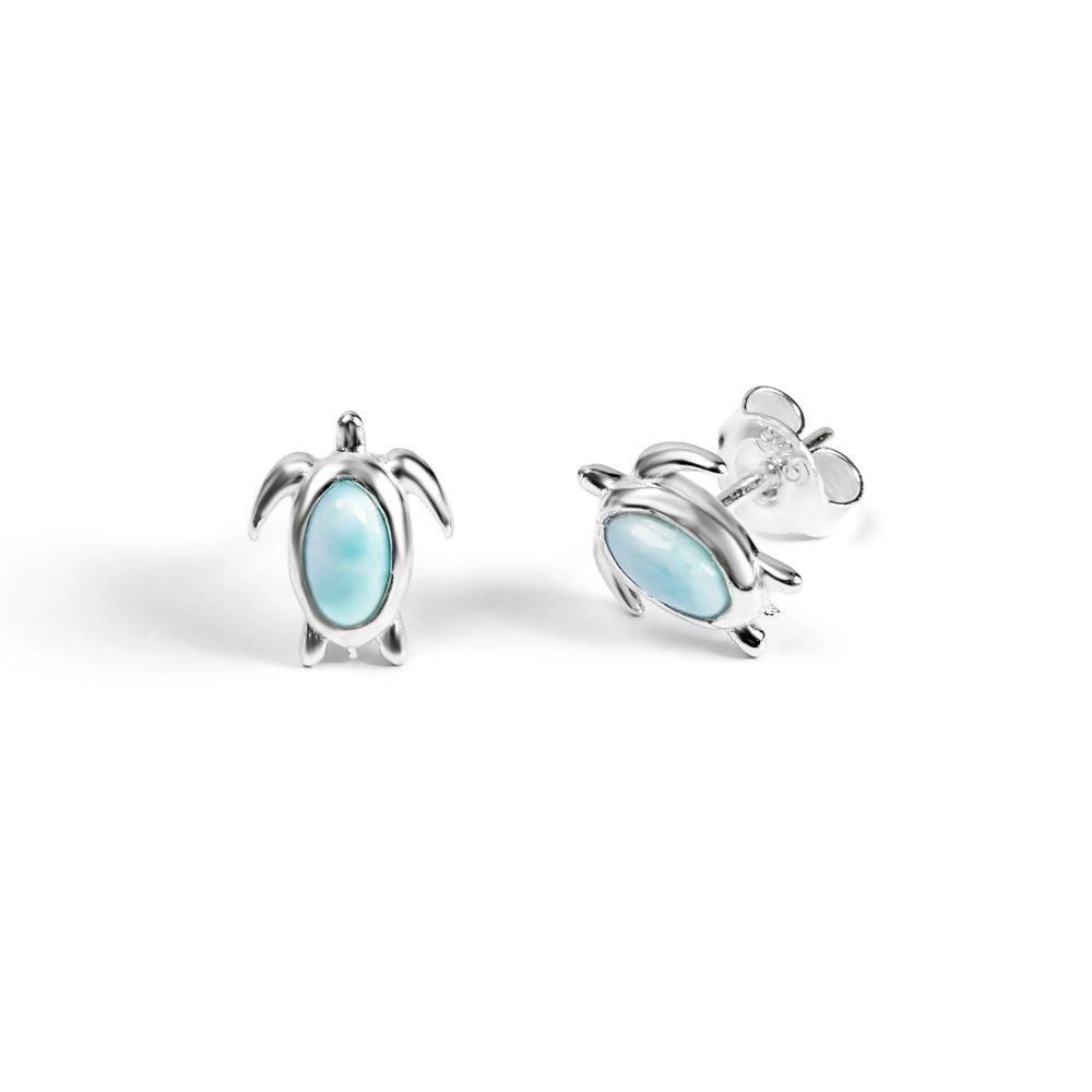 Henryka Turtle Stud Earrings in Silver