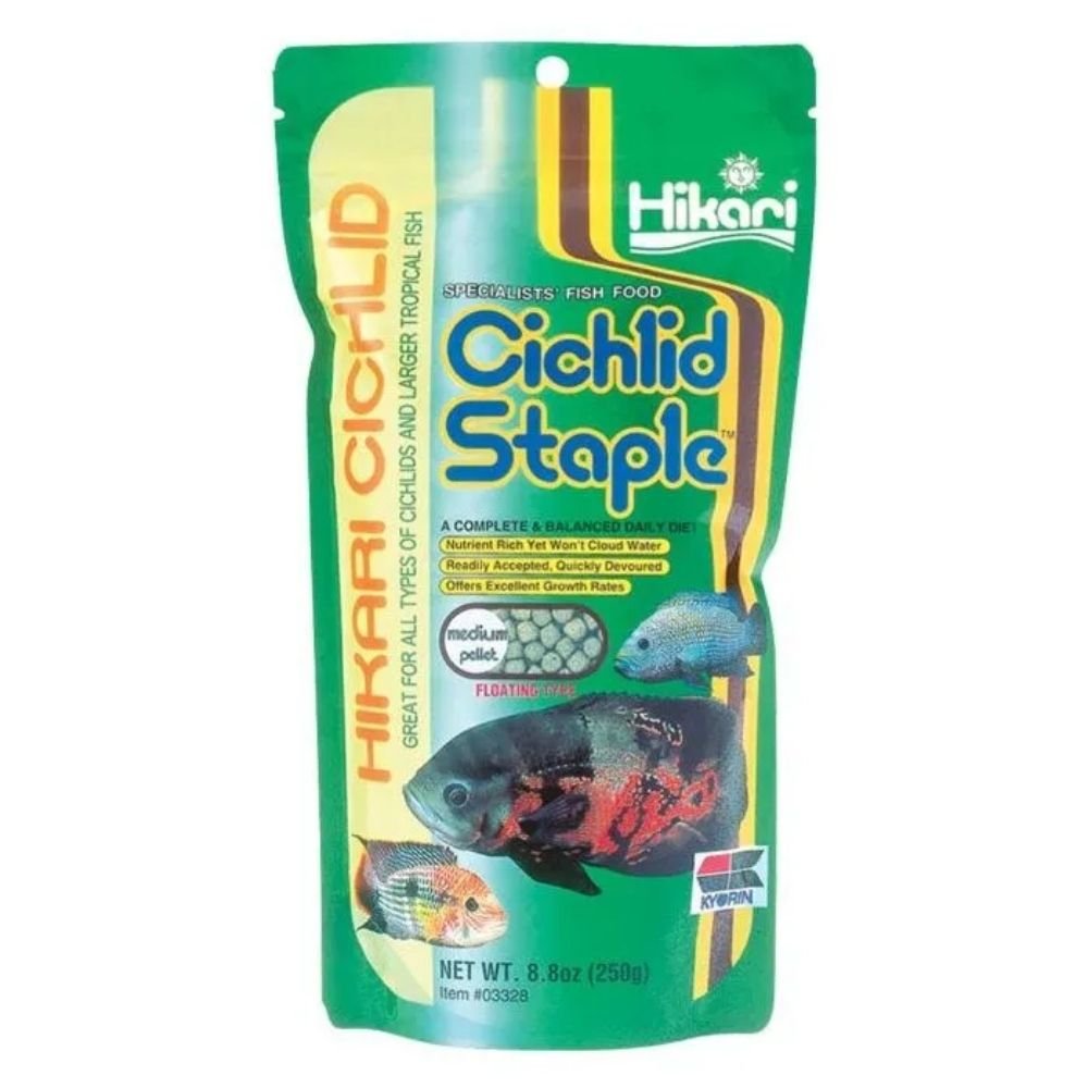 Hikari 250g Cichlid Staple Medium Pellet Fish Food - Old Railway Line Garden Centre