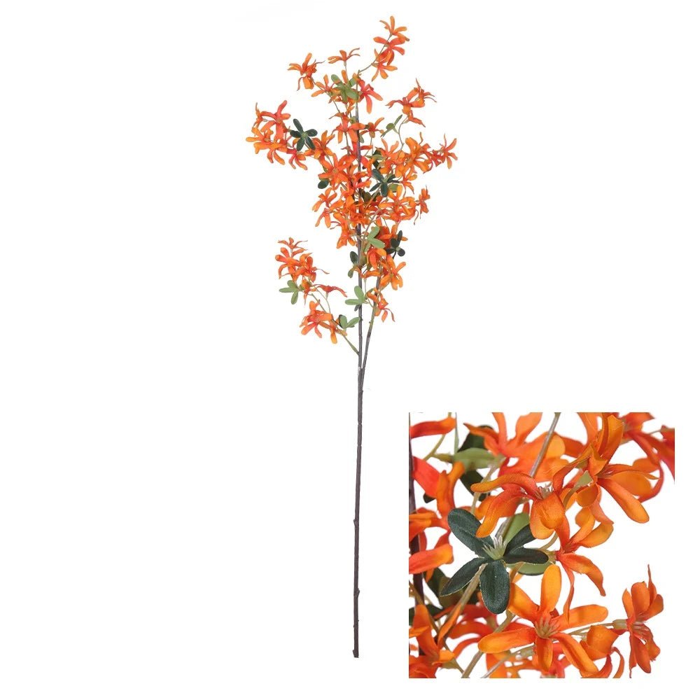 Hogewoning 100cm Orange Lilac Artificial Flower Stem - 362520 - Old Railway Line Garden Centre