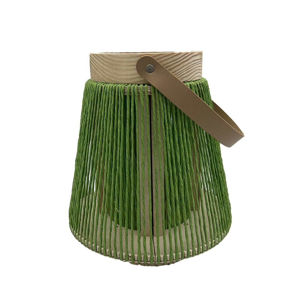 Hogewoning 23cm Green Desamparados Wicker Lamp