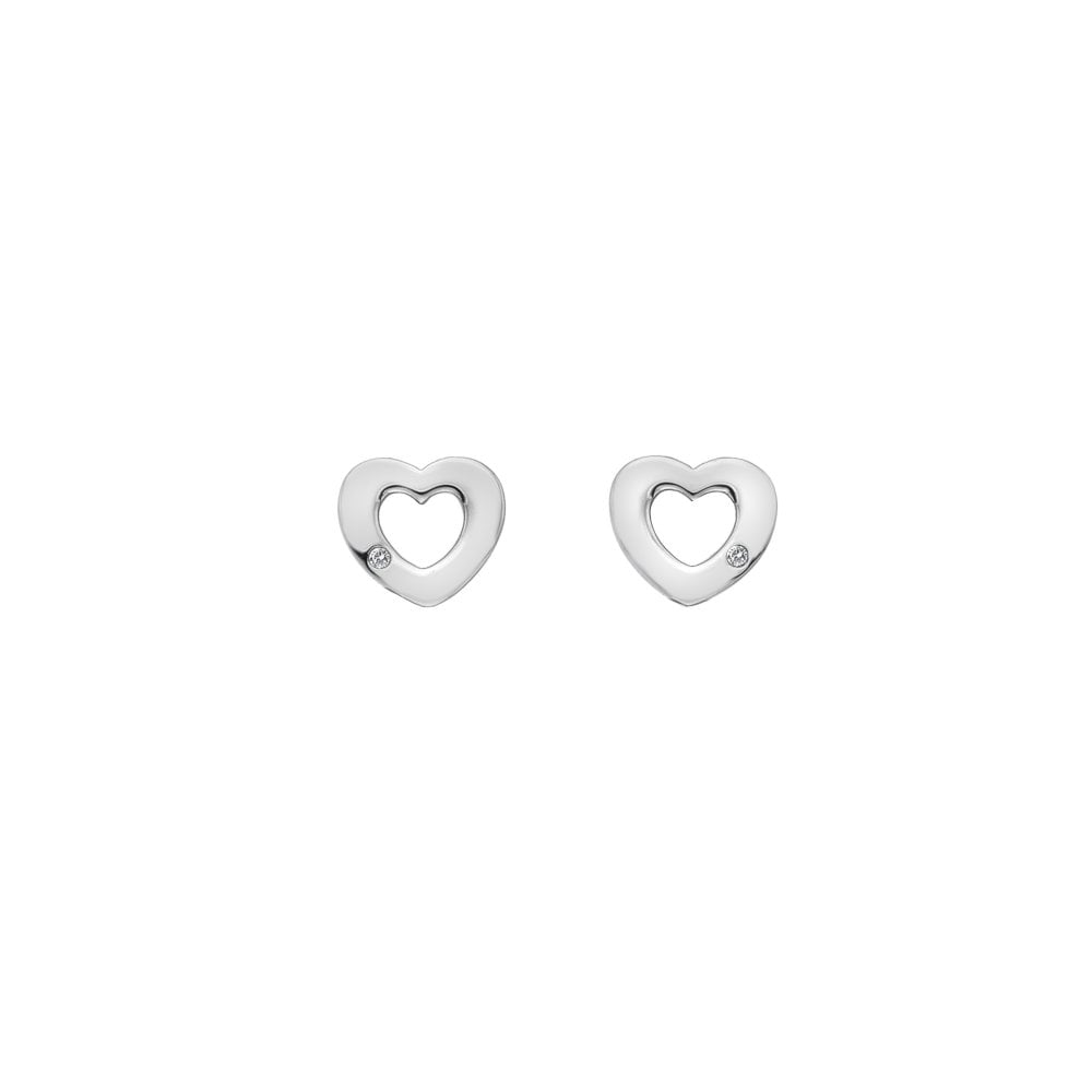 Hot Diamonds 10mm Amulet Heart Earrings - Silver